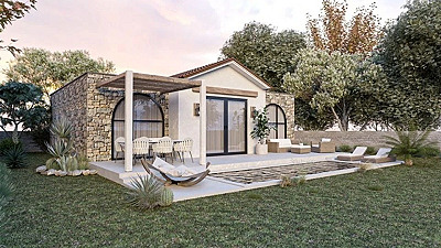 Yalıçiftlik'te Şömineli, Havuzlu, Yerden Isıtmalı 4+1 Müstakil Villa