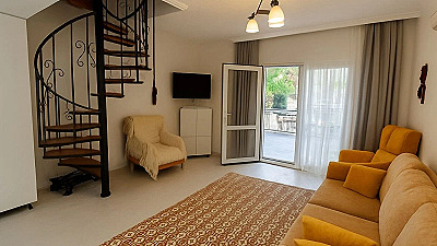 Renovated 2+1 Duplex 50 m to Blue Flag Beach in Ortakent Muskebi